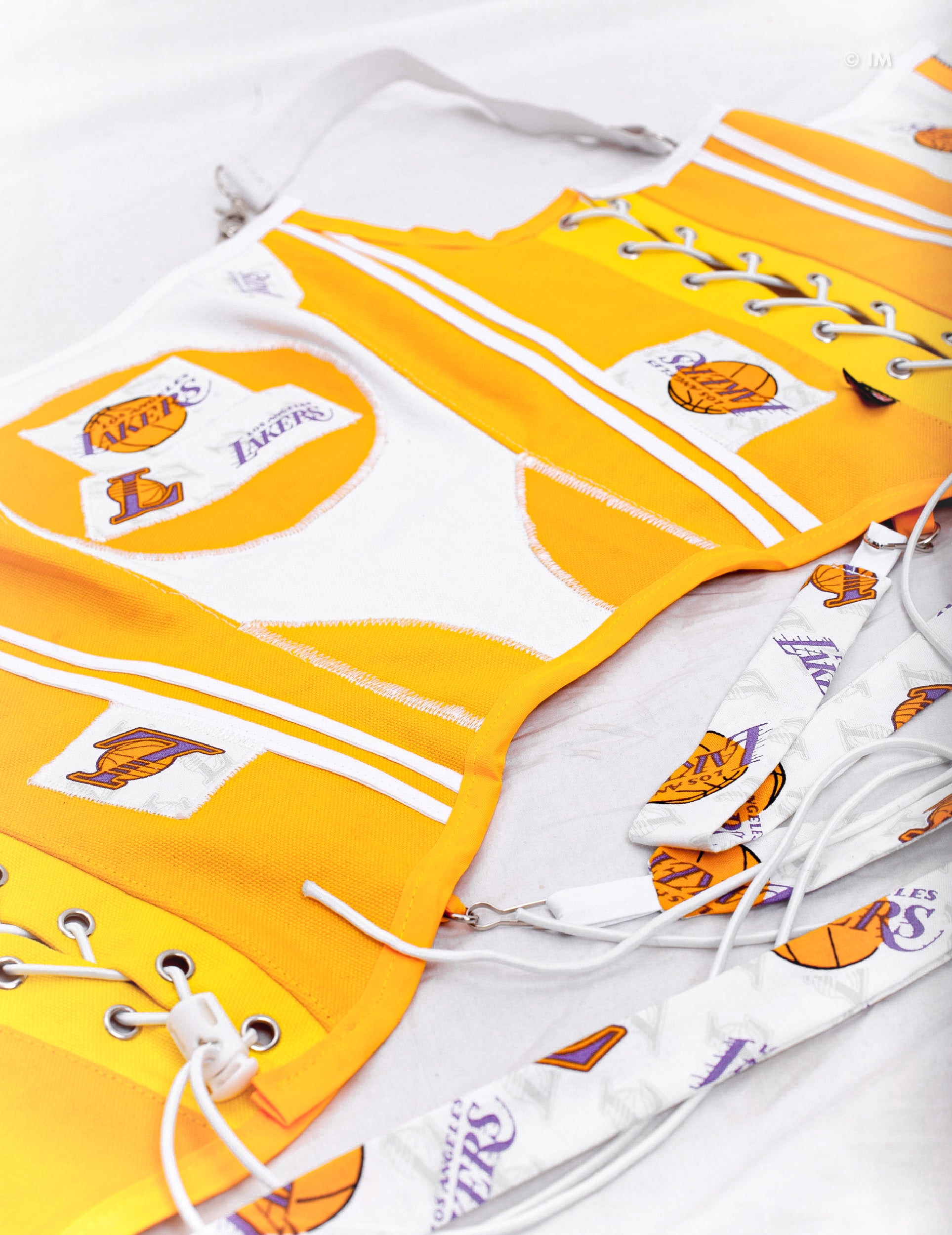 Los Angeles Lakers Basketball Team Corset Bustier Top