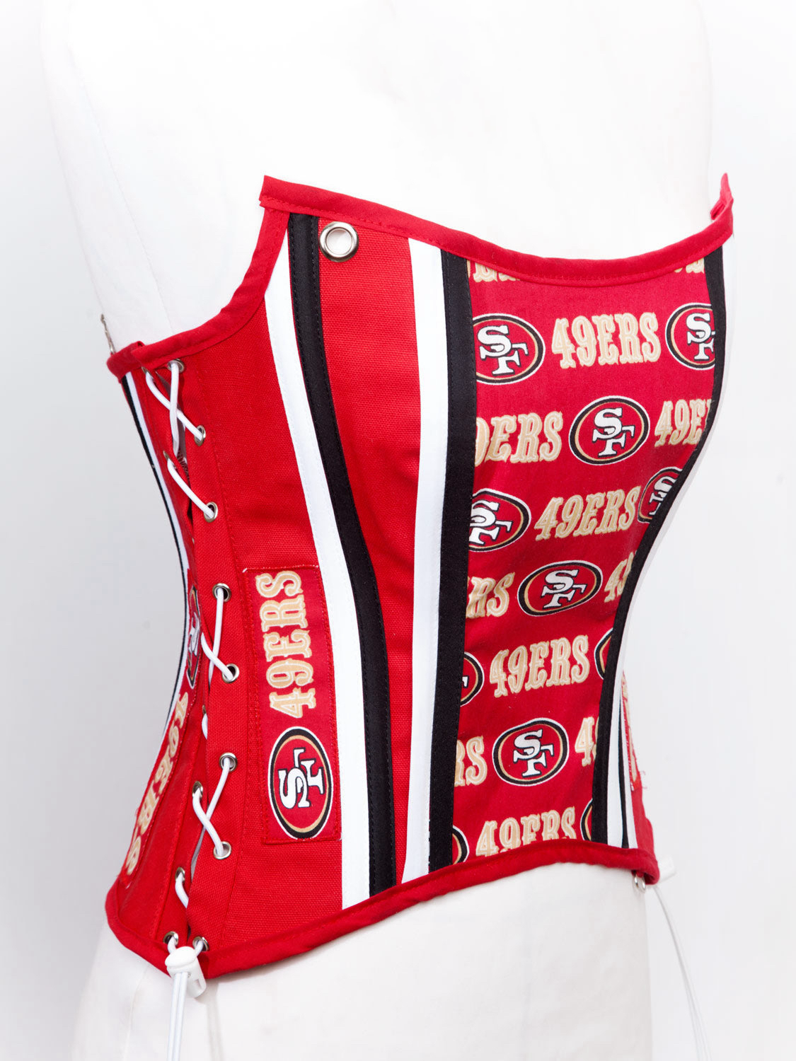 San Francisco 49-ers Football Team Corset Bustier Top