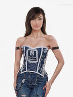 New York Yankees Baseball Team Corset Top - Mologoko Couture