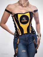 Pittsburgh Steelers Football Team Corset Bustier Top