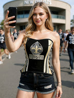 New Orleans  SAINTS Corset Bustier - Limited Edition Team Apparel