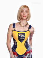 Denver BRONCOS Football Team Corset Bustier Top