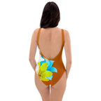 AFA Painting White Flower One-Piece Swimsuit