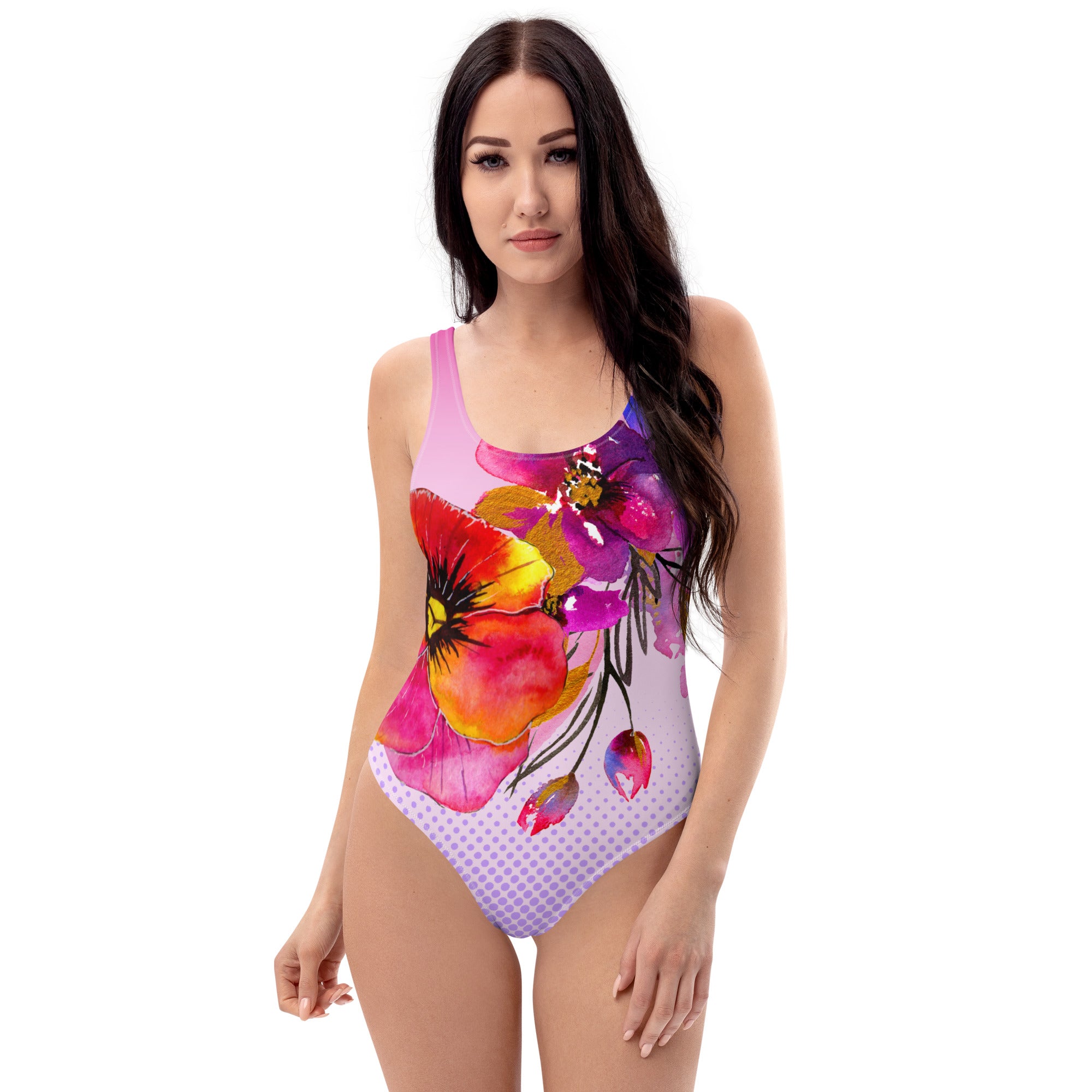 AFA Velvet Roses Flower Garden One-Piece Swimsuit