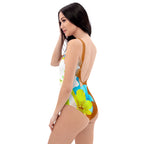 AFA Painting White Flower One-Piece Swimsuit