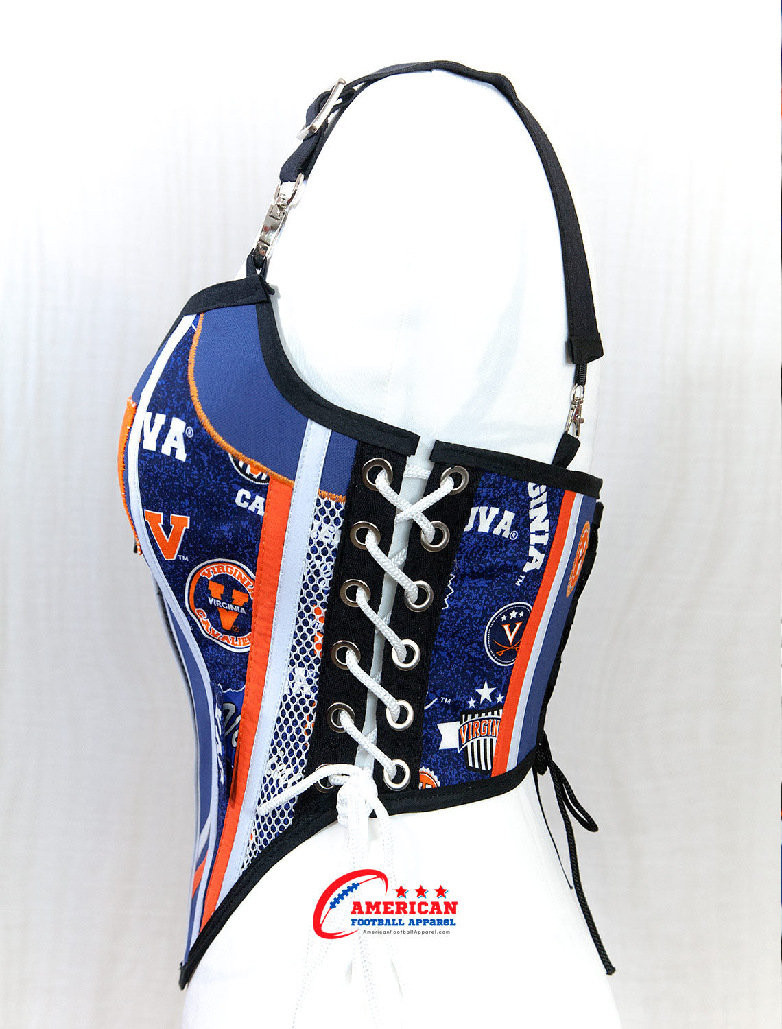 College Football UVA Cavaliers Team Fan Corset Top - Mologoko Couture