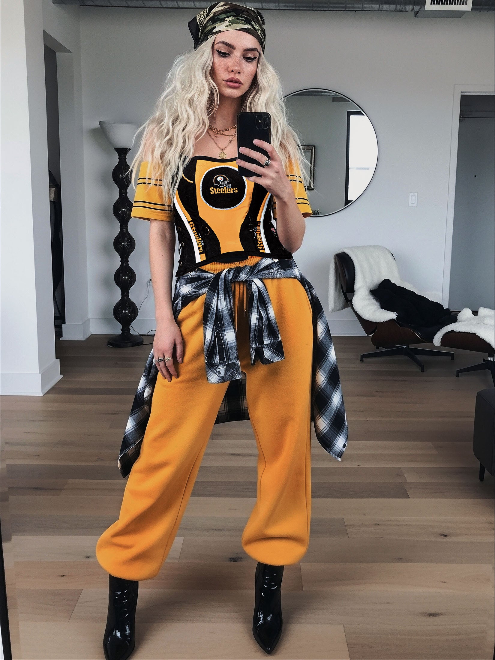 Pittsburgh Steelers Football Team Corset Bustier Top