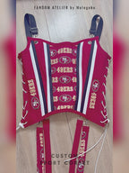 San Francisco 49-ers Football Team Corset Bustier Top