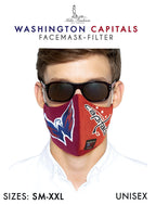 NHL WASHINGTON CAPITALS TEAM: EXTRA LARGE Facemask Filter + Lanyard